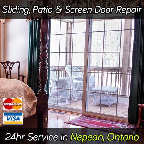 Sliding patio door repair service in Nepean Ontario